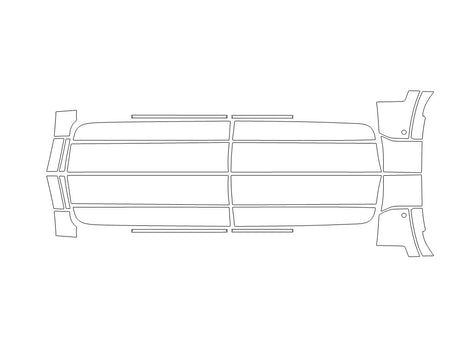 acadia Avery Dennison Clear Bra Door Cup Precut PPF Diagram