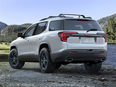 gmc acadia 2017-2023 Brushed Aluminum Black Pillar Trim