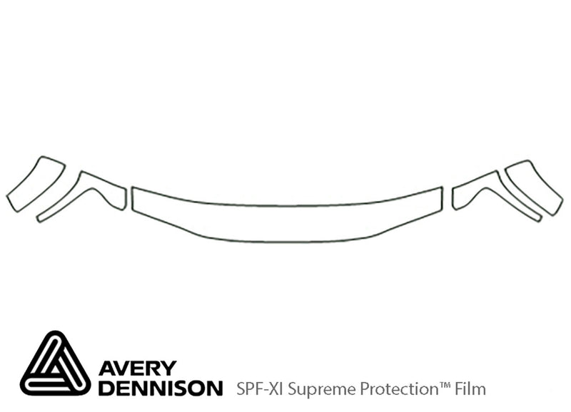 canyon Avery Dennison Clear Bra Hood Precut PPF Diagram