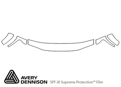 canyon Avery Dennison Clear Bra Hood Precut PPF Diagram
