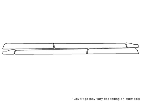 canyon 3M Clear Bra Door Cup Precut PPF Diagram