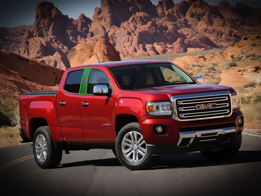 gmc canyon 2015-2023 (extended / crew cab) Pillar Post Trim Installation Location