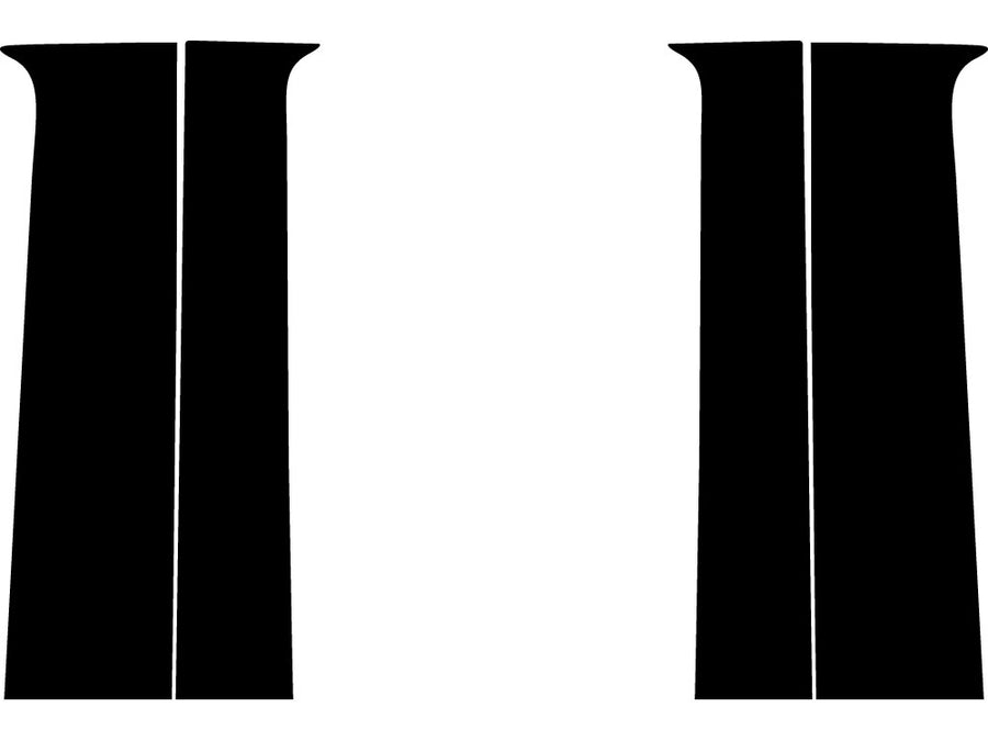 gmc canyon 2015-2023 (extended / crew cab) Carbon Fiber Pillar Trim Diagram