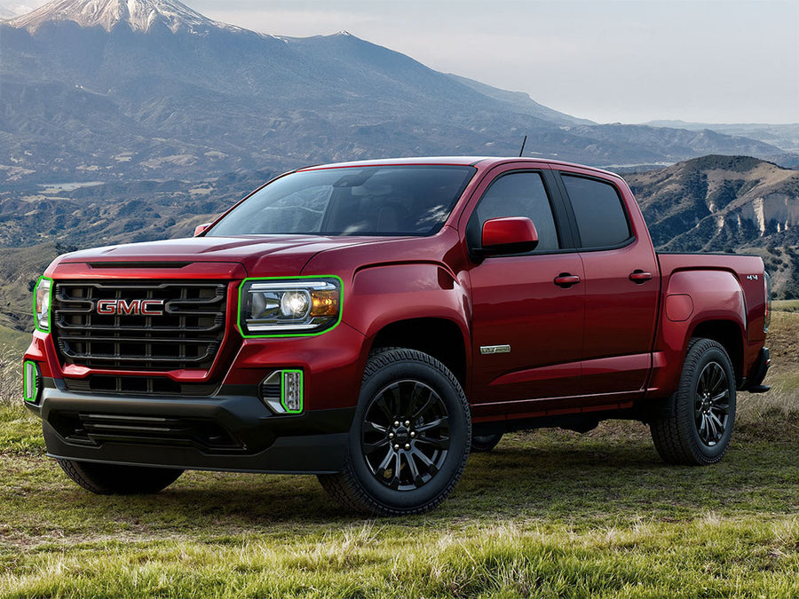 gmc canyon 2021-2022 Headlight Protection Installation Location