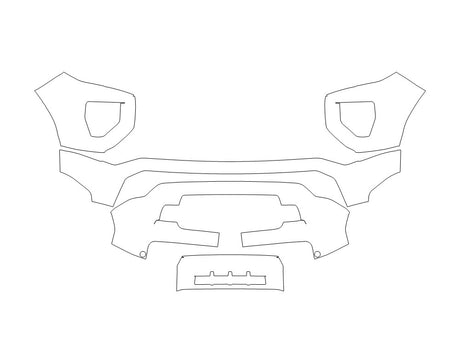 canyon 3M Clear Bra Bumper Precut PPF Diagram