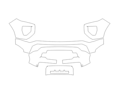 canyon Avery Dennison Clear Bra Bumper Precut PPF Diagram