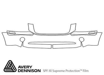 envoy Avery Dennison Clear Bra Bumper Precut PPF Diagram