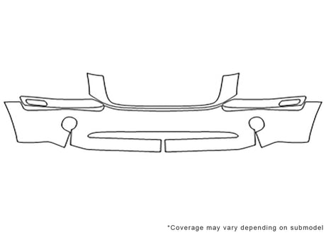 envoy 3M Clear Bra Bumper Precut PPF Diagram