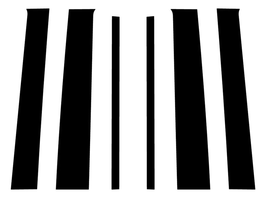 gmc envoy 2002-2009 Carbon Fiber Pillar Trim Diagram
