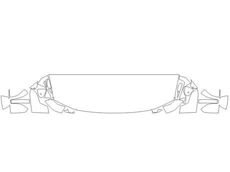 hummer 3M Clear Bra Hood Precut PPF Diagram