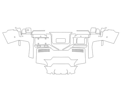 hummer 3M Clear Bra Door Cup Precut PPF Diagram
