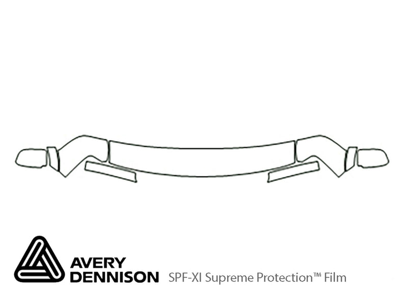 safari Avery Dennison Clear Bra Hood Precut PPF Diagram