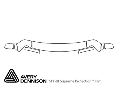 safari Avery Dennison Clear Bra Hood Precut PPF Diagram