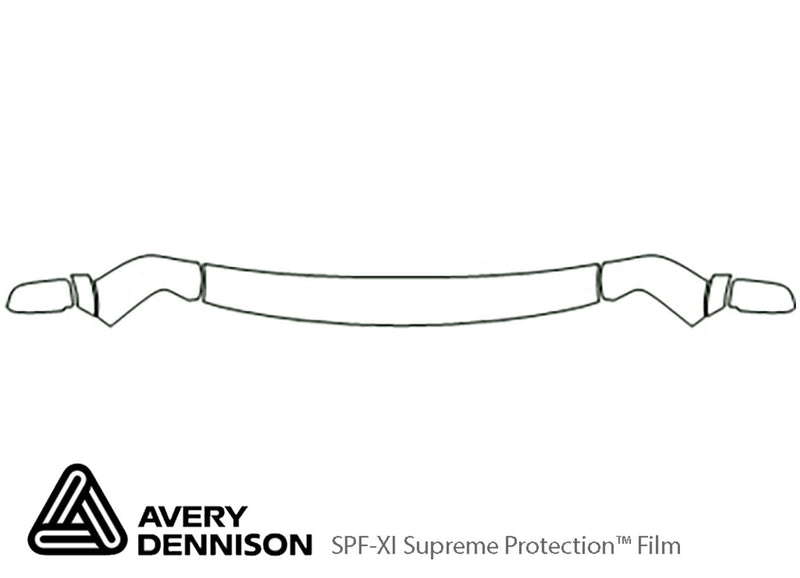 safari Avery Dennison Clear Bra Hood Precut PPF Diagram