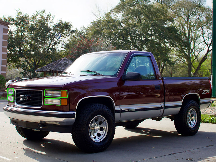 gmc sierra 1992-1998 Headlight Protection Installation Location
