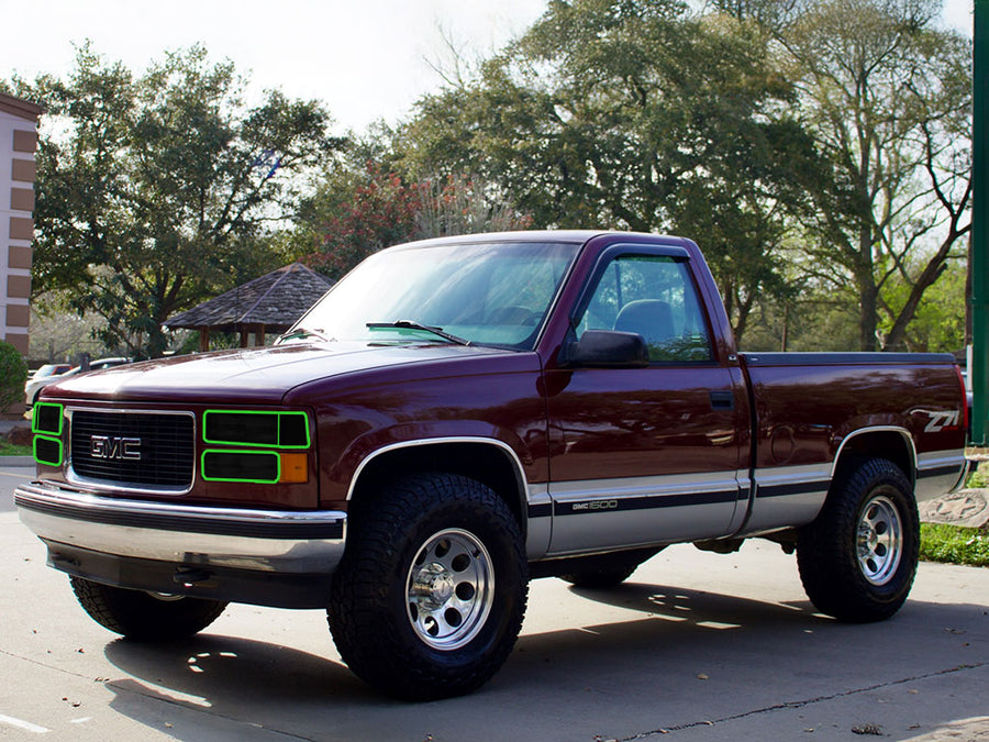 gmc sierra 1992-1998 Headlight Tint Location
