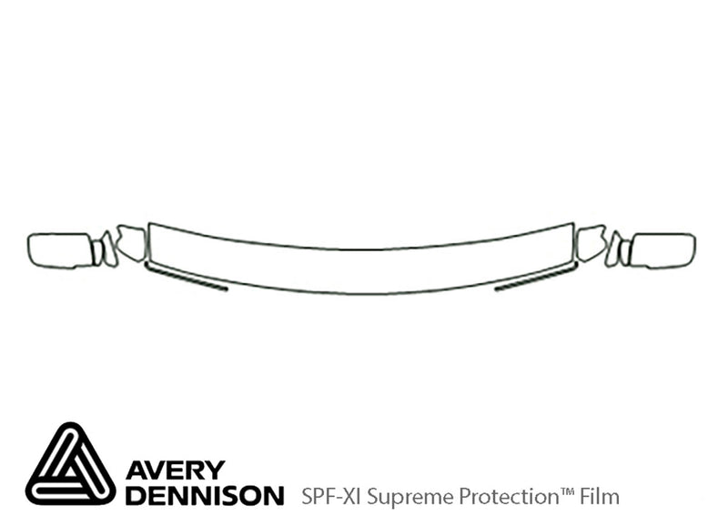 sierra Avery Dennison Clear Bra Hood Precut PPF Diagram