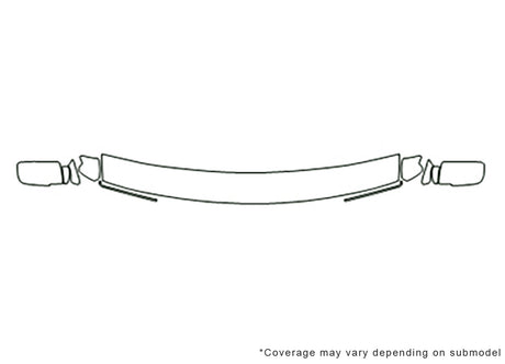 sierra 3M Clear Bra Hood Precut PPF Diagram