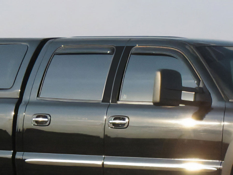 gmc sierra 2000-2006 (extended cab) Gloss Black Pillar Cover Diagram