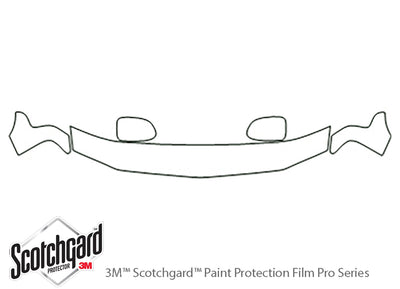 sierra 3M Clear Bra Hood Precut PPF Diagram