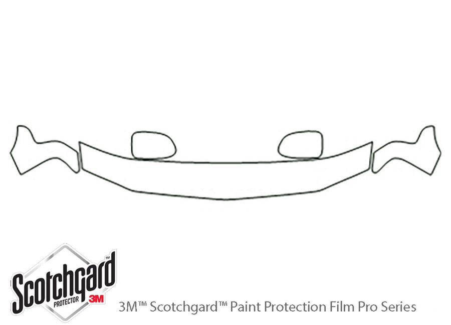 sierra 3M Clear Bra Hood Precut PPF Diagram
