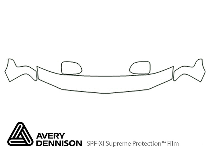 sierra Avery Dennison Clear Bra Hood Precut PPF Diagram
