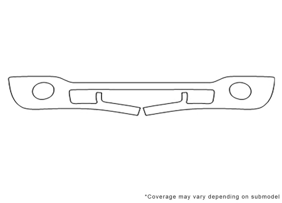 sierra Avery Dennison Clear Bra Bumper Precut PPF Diagram
