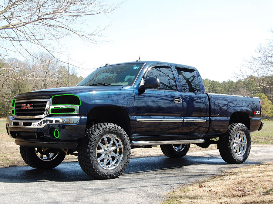 gmc sierra 2001-2006 (denali) Headlight Tint Location