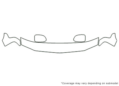sierra 3M Clear Bra Hood Precut PPF Diagram