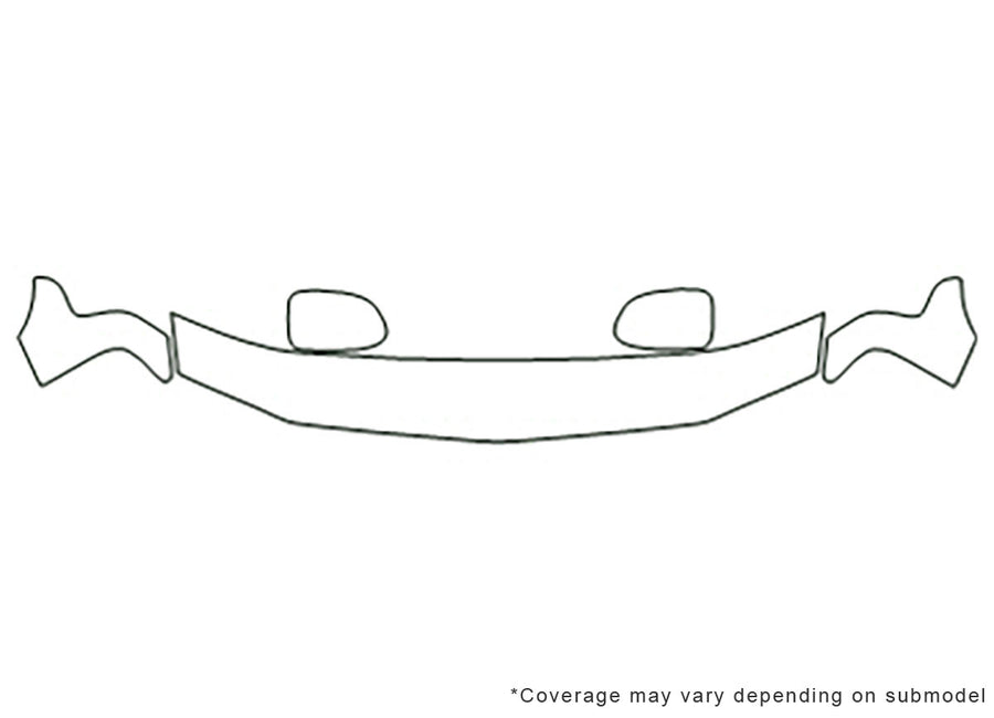 sierra 3M Clear Bra Hood Precut PPF Diagram