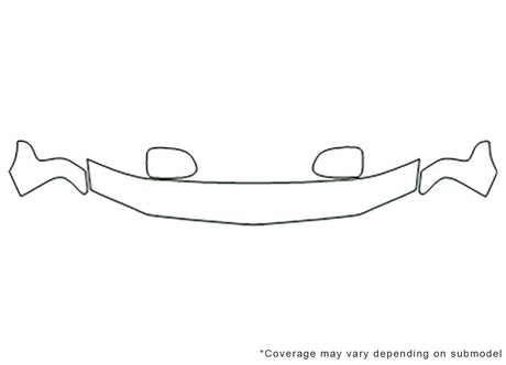 sierra Avery Dennison Clear Bra Hood Precut PPF Diagram