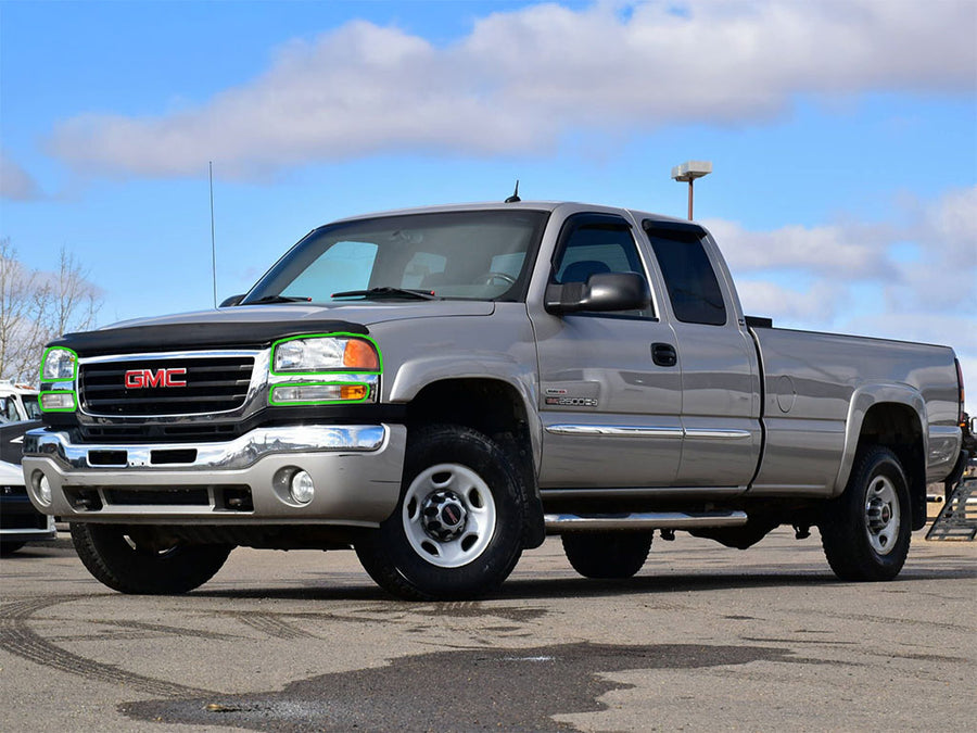 gmc sierra 2001-2006 Headlight Protection Installation Location