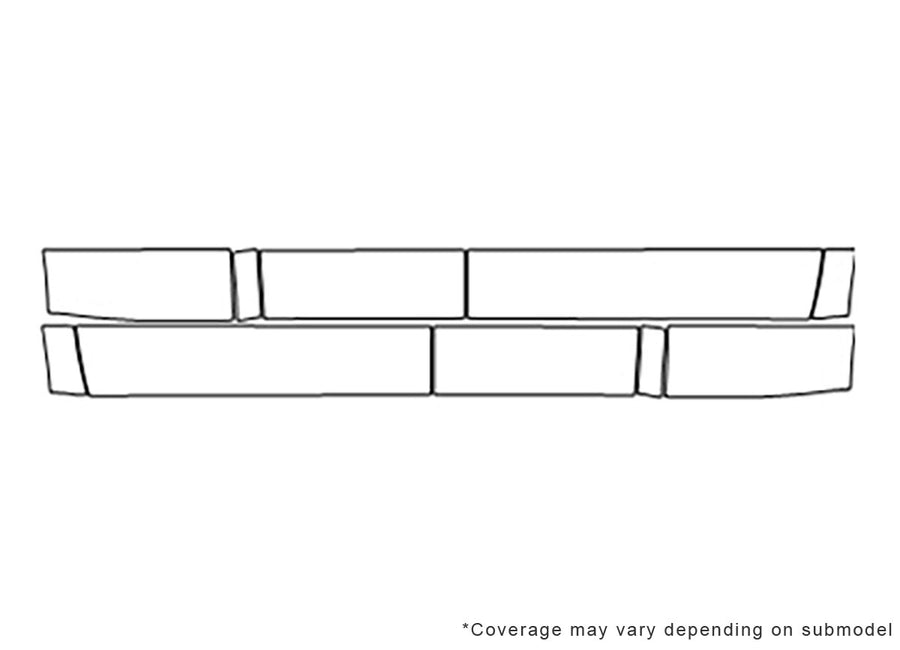 sierra 3M Clear Bra Door Cup Precut PPF Diagram
