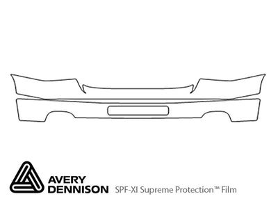 sierra Avery Dennison Clear Bra Bumper Precut PPF Diagram