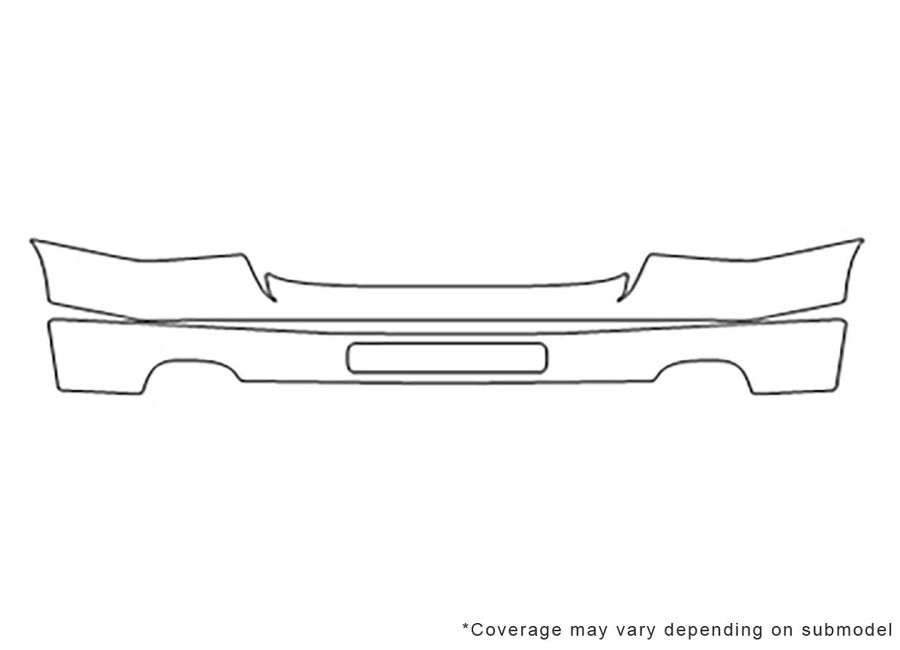 sierra 3M Clear Bra Bumper Precut PPF Diagram