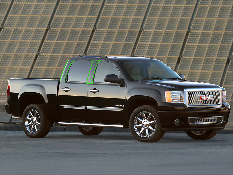 gmc sierra 2007-2013 (crew cab) Pillar Post Trim Installation Location