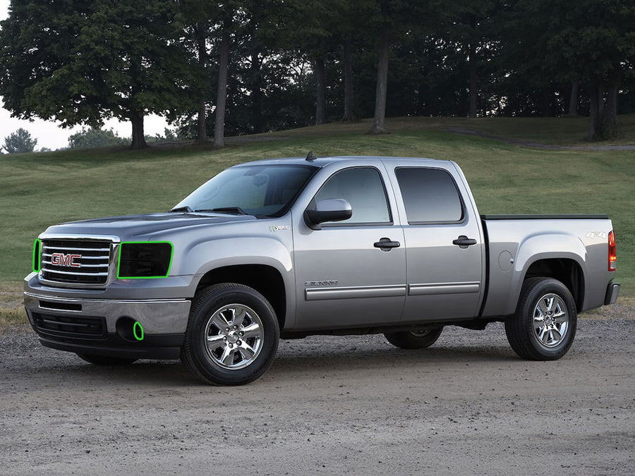 gmc sierra 2007-2013 Headlight Tint Location