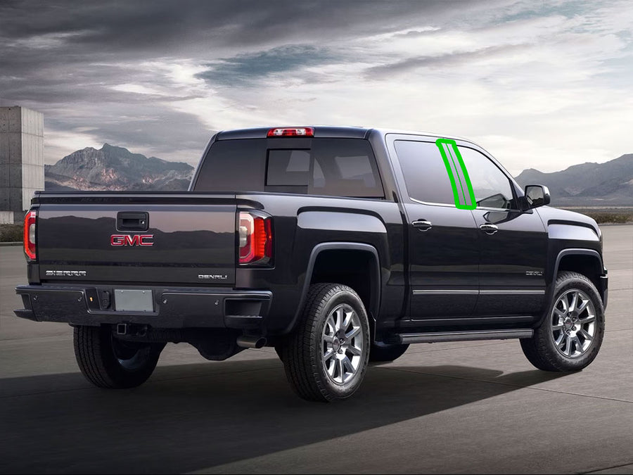 gmc sierra 2014-2018 (1500 crew / extended cab) Pillar Post Trim Installation Location