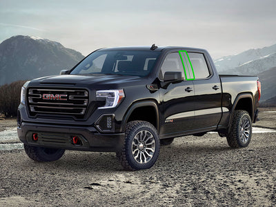 gmc sierra 2015-2019 (2500 / 3500 crew / extended cab) Pillar Post Trim Installation Location