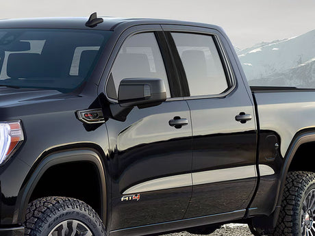 gmc sierra 2015-2019 (2500 / 3500 crew / extended cab) Brushed Aluminum Black Pillar Cover Diagram