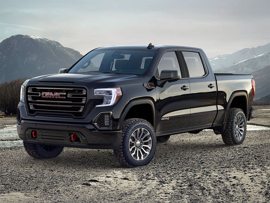 gmc sierra 2015-2019 (2500 / 3500 crew / extended cab) Piano Black Pillar Trim