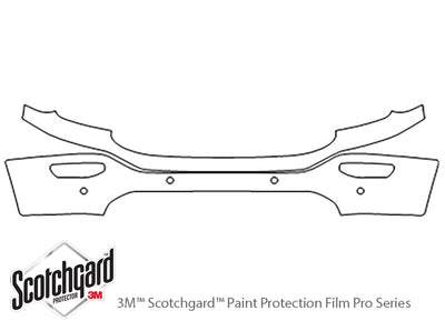 sierra 3M Clear Bra Bumper Precut PPF Diagram