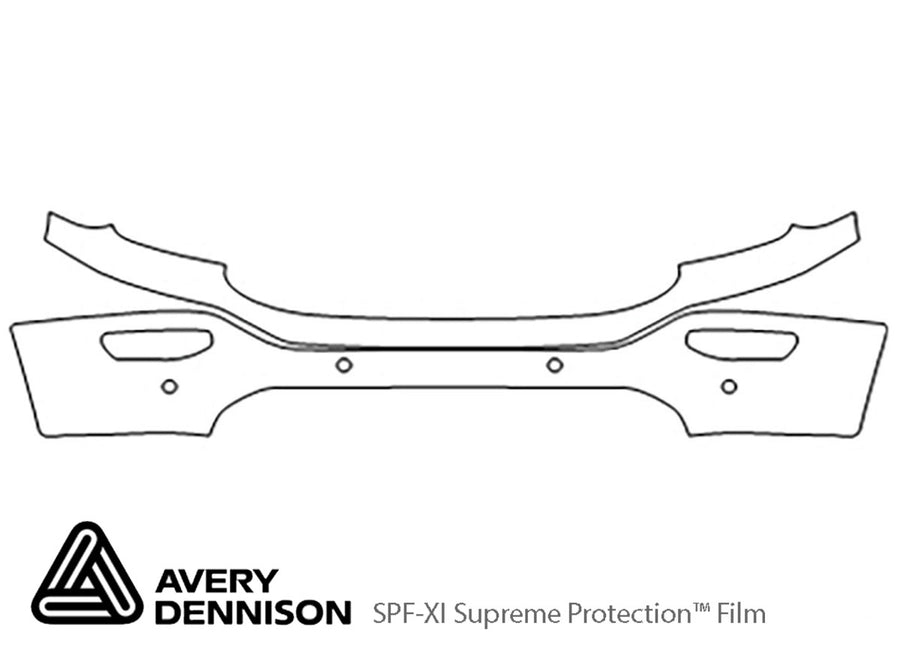 sierra Avery Dennison Clear Bra Bumper Precut PPF Diagram