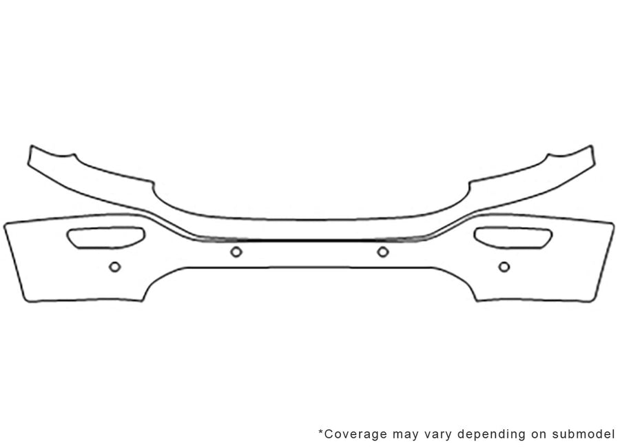 sierra 3M Clear Bra Bumper Precut PPF Diagram
