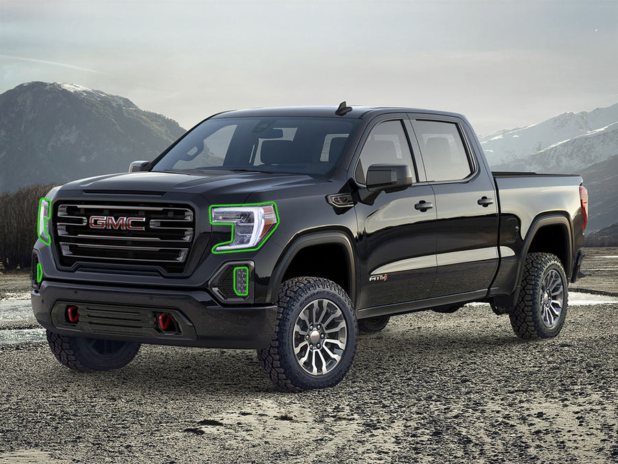 gmc sierra 2019-2019 (1500, legacy edition) Headlight Protection Installation Location