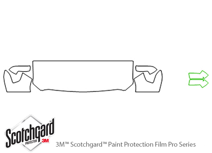 sierra 3M Clear Bra Hood Precut PPF Diagram