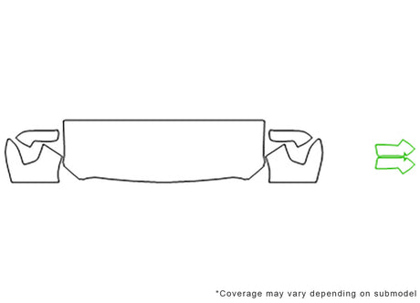 sierra 3M Clear Bra Hood Precut PPF Diagram