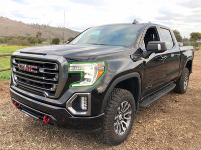 gmc sierra 2019-2021 (1500) Headlight Protection Installation Location