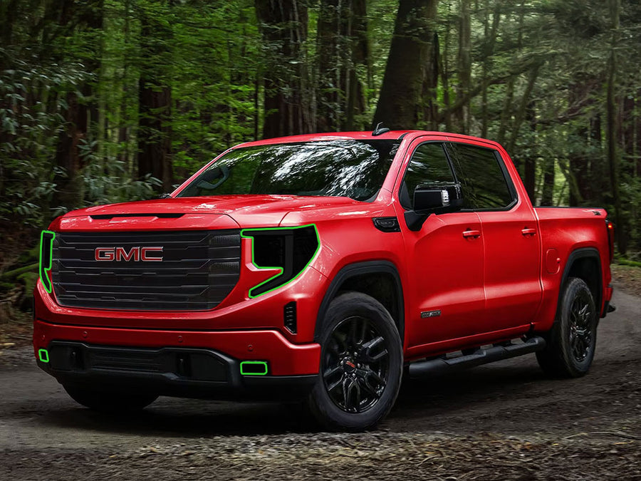 gmc sierra 2022-2024 (1500) Headlight Tint Location