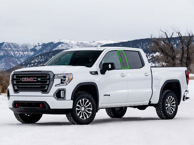 gmc sierra 2020-2022 (2500 / 3500 crew / extended cab) Pillar Post Trim Installation Location